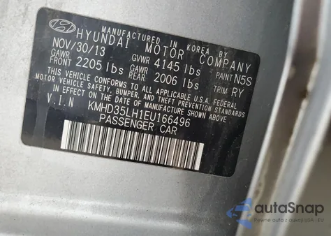 2014 Hyundai Elantra Gt z USA, uszkodzony, nr VIN KMHD35LH1EU166496